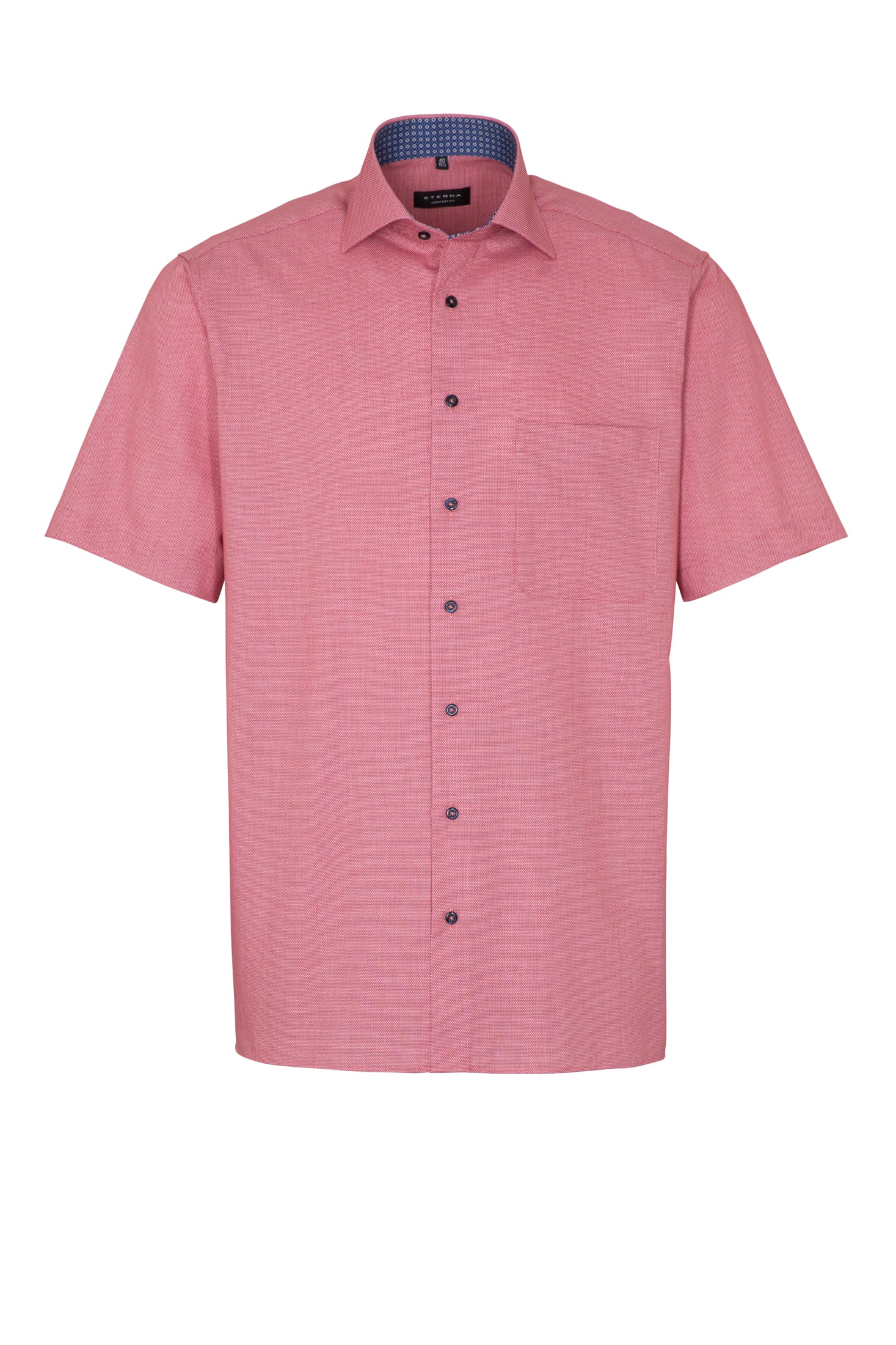ETERNA COMFORT FIT Kurzarm Hemd - Rose Quartz Dot - 3270-54-K15K
