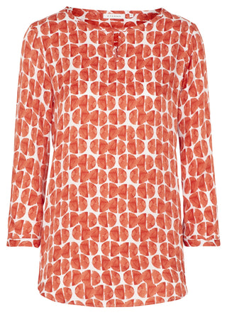 ETERNA CLASSIC FIT Bluse - Sunset Mosaic Red - 7142-54-R906