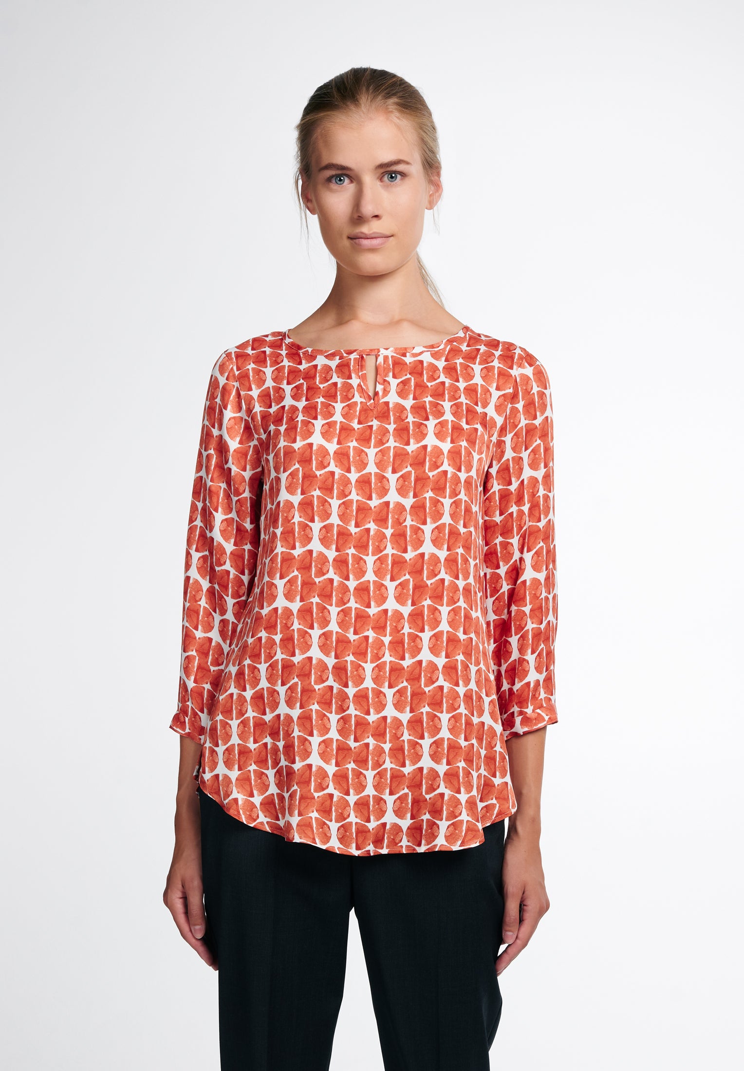 ETERNA CLASSIC FIT Bluse - Sunset Mosaic Red - 7142-54-R906 von Eterna