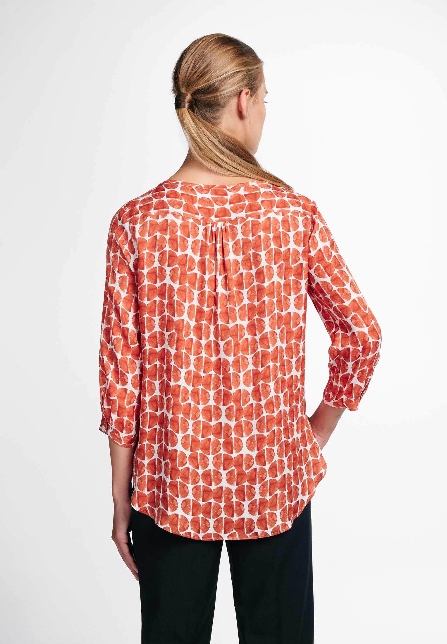 ETERNA CLASSIC FIT Bluse - Sunset Mosaic Red - 7142-54-R906 von Eterna