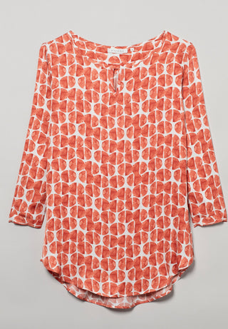 ETERNA CLASSIC FIT Bluse - Sunset Mosaic Red - 7142-54-R906