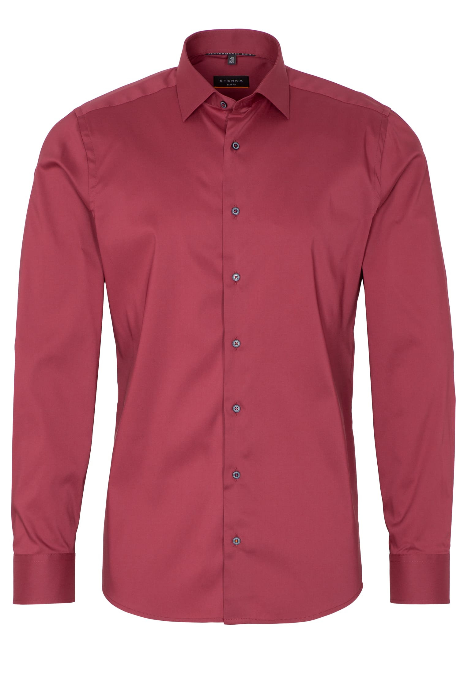 ETERNA SLIM FIT Performance Shirt Langarm Hemd - Berry Velvet Burgundy - 3377-56-F170