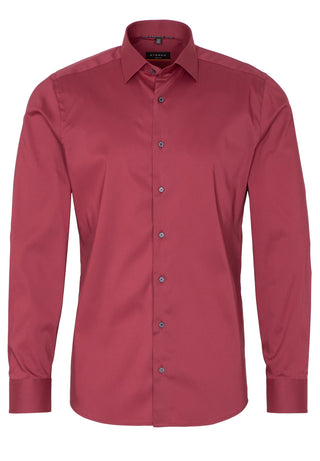 ETERNA SLIM FIT Performance Shirt Langarm Hemd - Berry Velvet Burgundy - 3377-56-F170