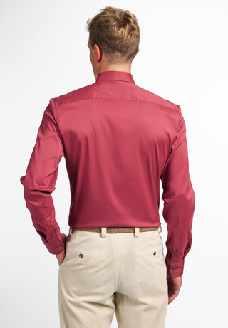 ETERNA SLIM FIT Performance Shirt Langarm Hemd - Berry Velvet Burgundy - 3377-56-F170
