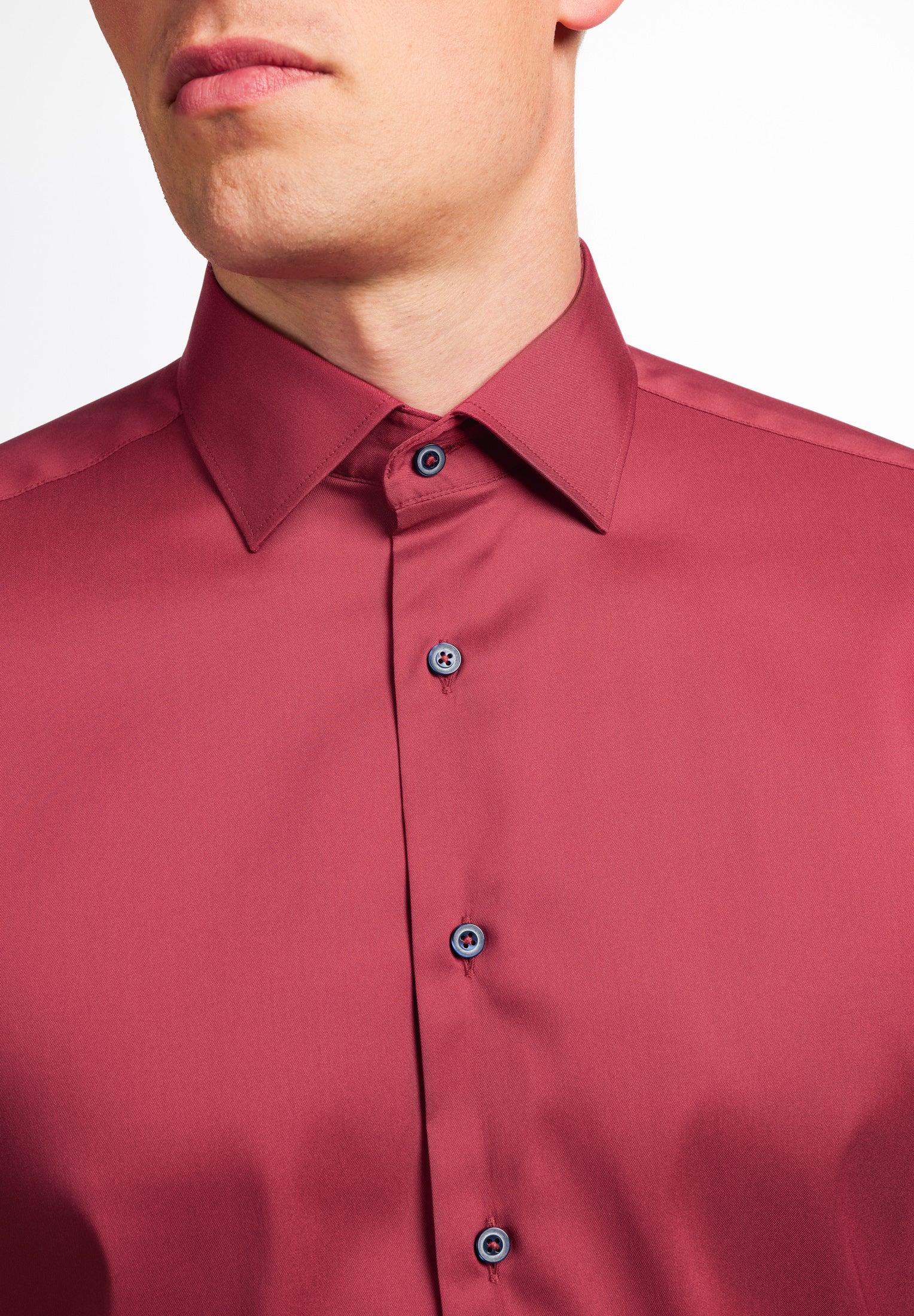 ETERNA SLIM FIT Performance Shirt Langarm Hemd - Berry Velvet Burgundy - 3377-56-F170 von Eterna
