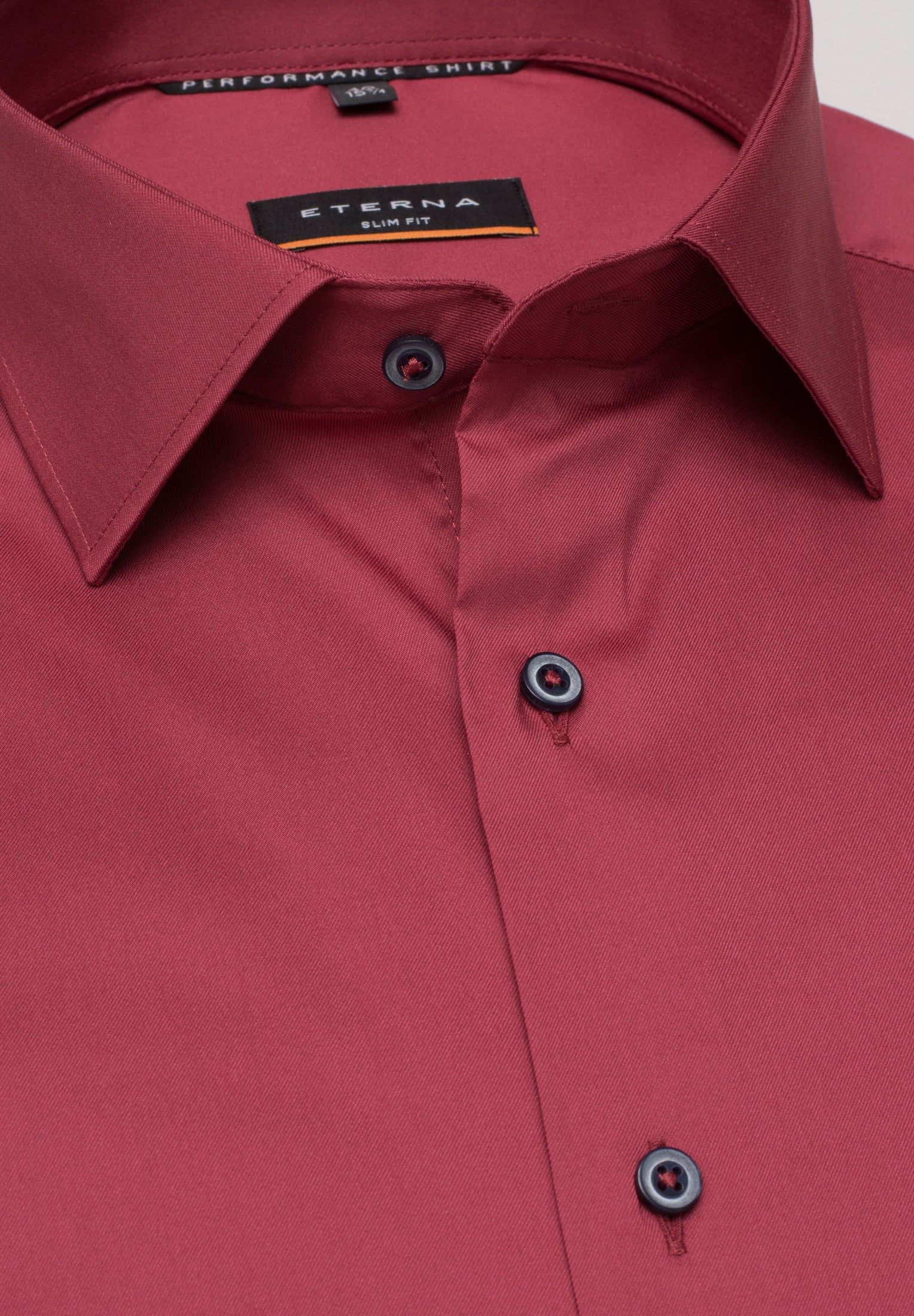 ETERNA SLIM FIT Performance Shirt Langarm Hemd - Berry Velvet Burgundy - 3377-56-F170 von Eterna