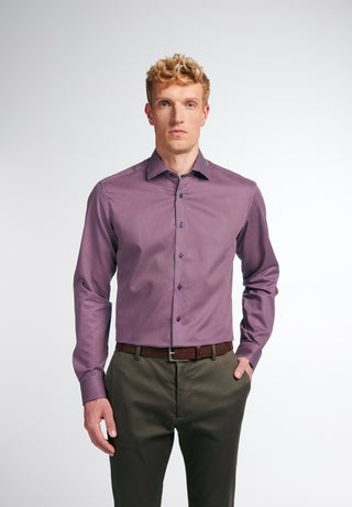 ETERNA Slim Fit Langarm Hemd - Crimson Tartan Dusk - 3391-56-F170