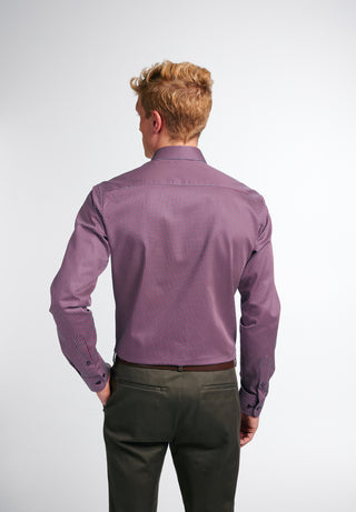 ETERNA Slim Fit Langarm Hemd - Crimson Tartan Dusk - 3391-56-F170