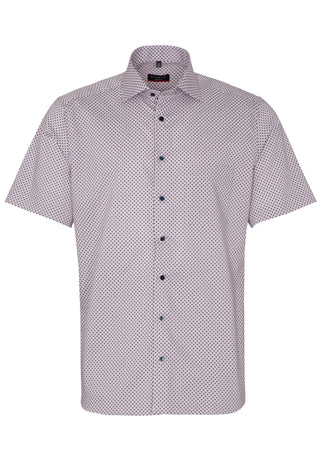 ETERNA SLIM FIT Kurzarm Hemd - Lavender Confetti - 8079-56-G170