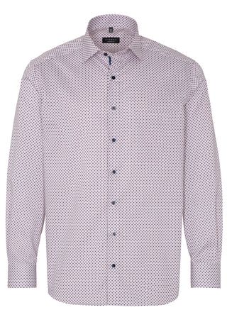 ETERNA COMFORT FIT Langarm Hemd - Lilac Metro Blue - 8079-56-E19K