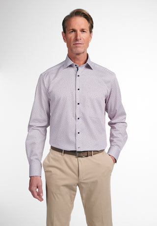 ETERNA COMFORT FIT Langarm Hemd - Lilac Metro Blue - 8079-56-E19K
