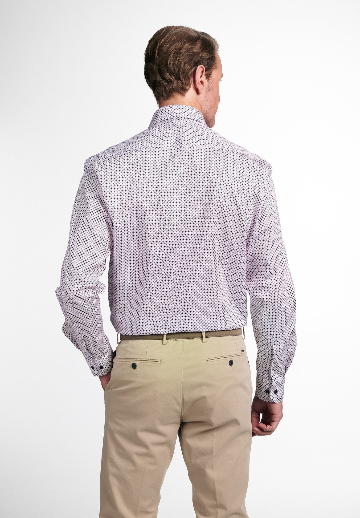 ETERNA COMFORT FIT Langarm Hemd - Lilac Metro Blue - 8079-56-E19K von Eterna