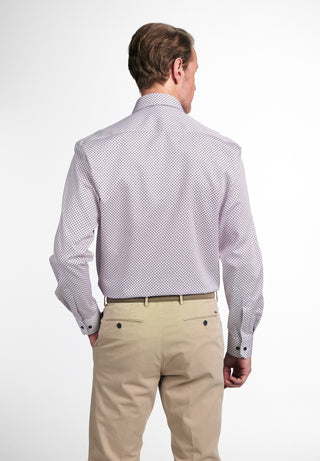ETERNA COMFORT FIT Langarm Hemd - Lilac Metro Blue - 8079-56-E19K