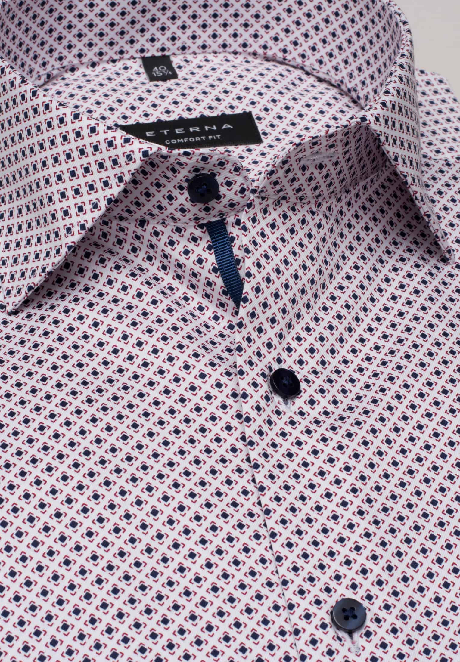 ETERNA COMFORT FIT Langarm Hemd - Lilac Metro Blue - 8079-56-E19K von Eterna