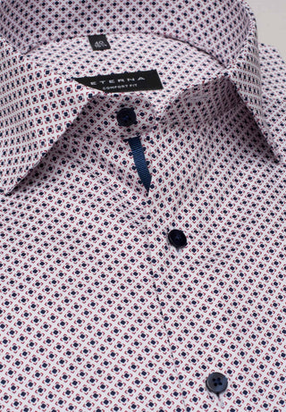 ETERNA COMFORT FIT Langarm Hemd - Lilac Metro Blue - 8079-56-E19K