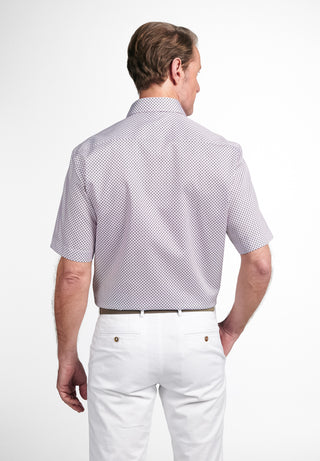 ETERNA COMFORT FIT Kurzarm Hemd - Lilac Mosaic Blue - 8079-56-K19K