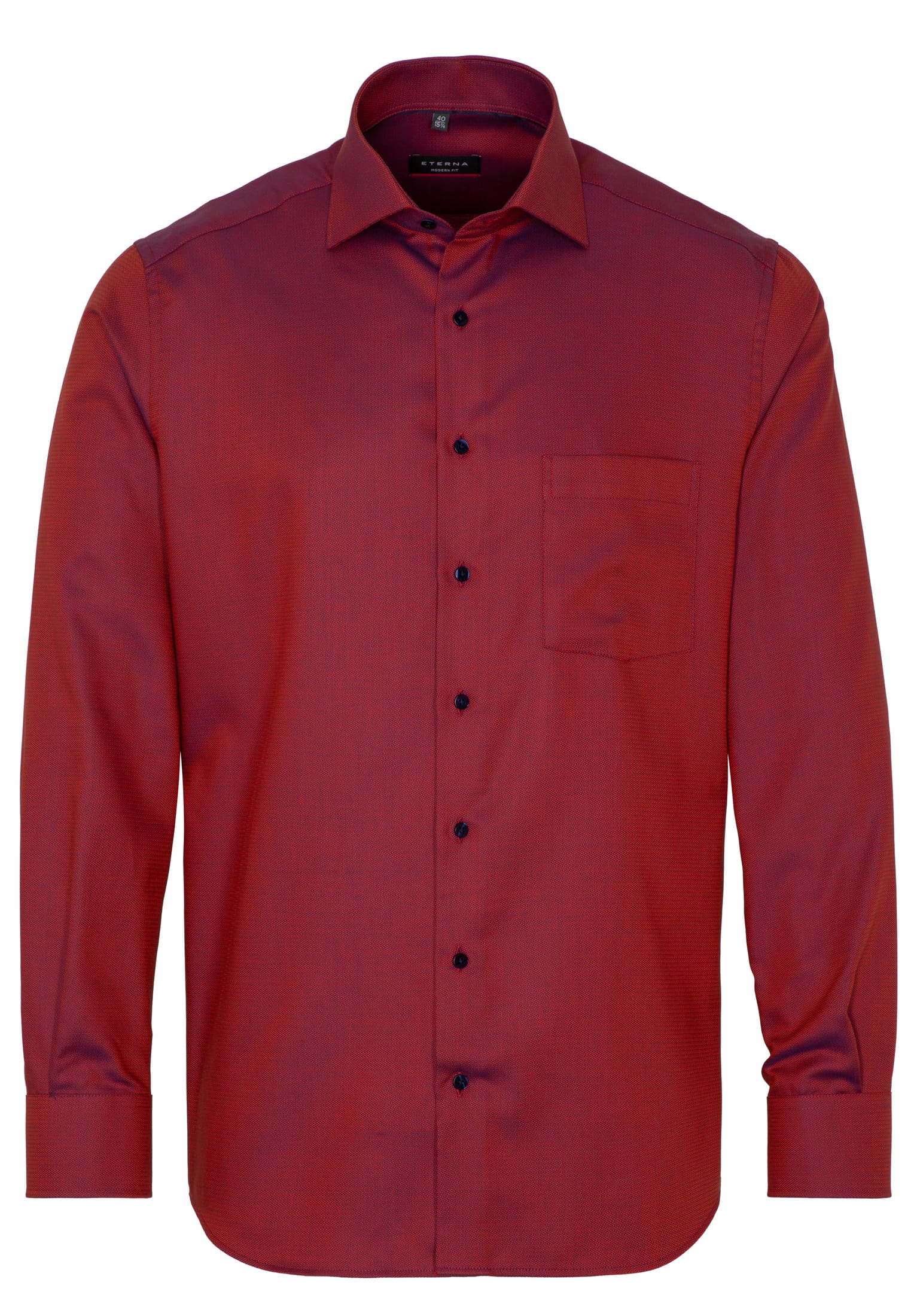 ETERNA MODERN FIT Langarm Hemd - Crimson Dusk Red - 3475-82-X19K