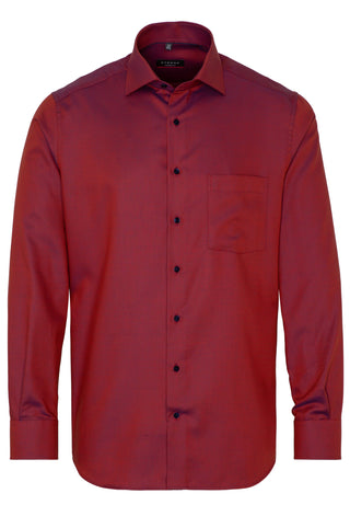 ETERNA MODERN FIT Langarm Hemd - Crimson Dusk Red - 3475-82-X19K