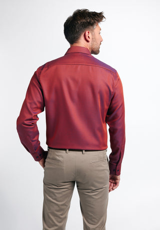 ETERNA MODERN FIT Langarm Hemd - Crimson Dusk Red - 3475-82-X19K