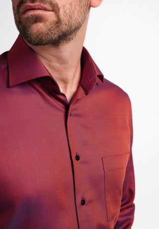 ETERNA MODERN FIT Langarm Hemd - Crimson Dusk Red - 3475-82-X19K
