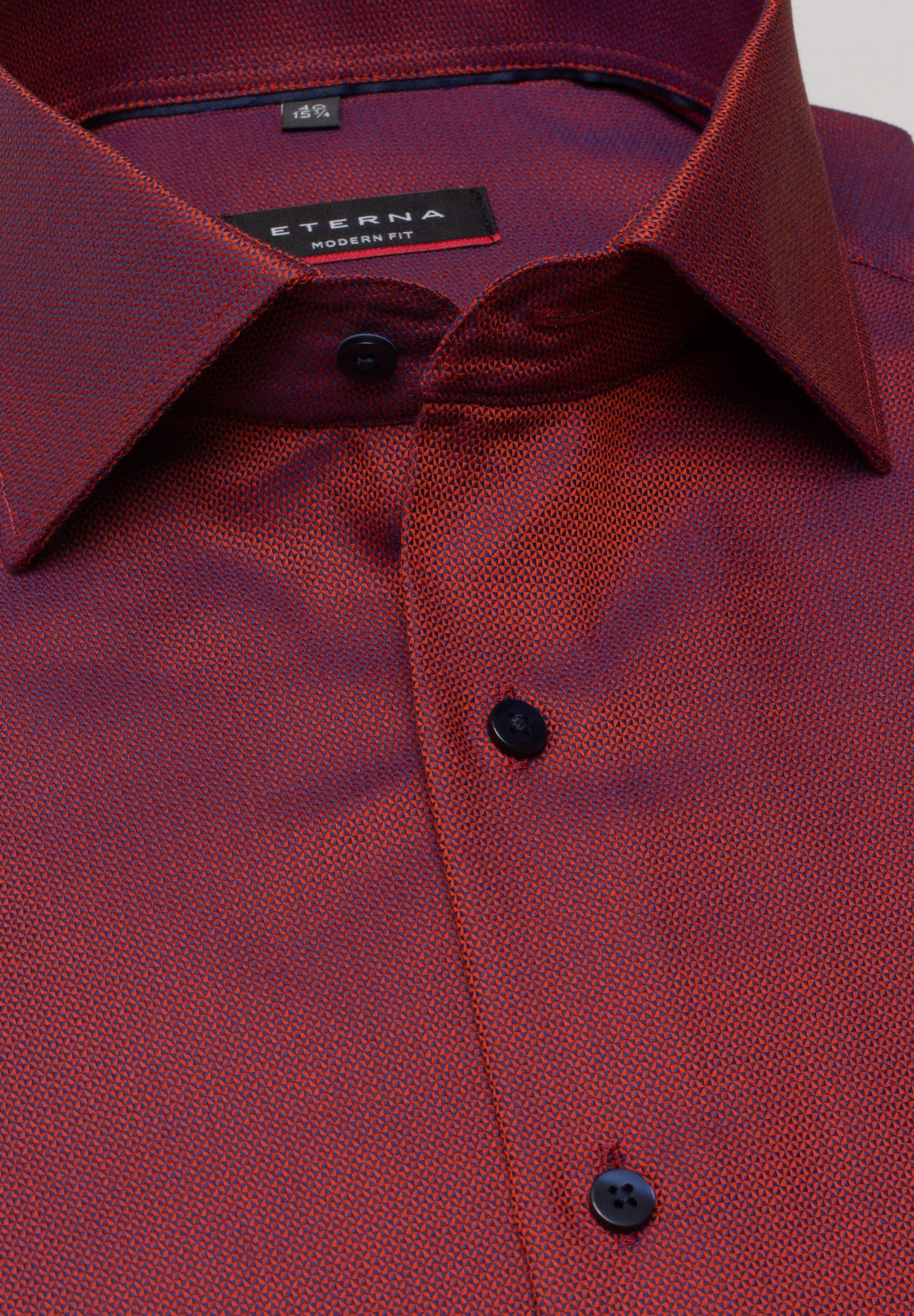 ETERNA MODERN FIT Langarm Hemd - Crimson Dusk Red - 3475-82-X19K von Eterna