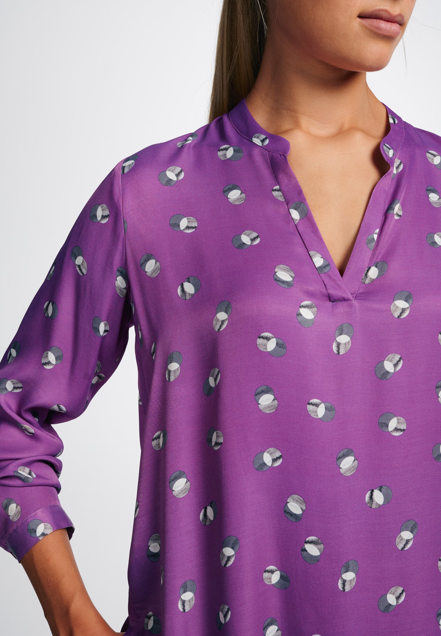 ETERNA CLASSIC FIT Blusen - Purple Orbit - 7302-92-D962