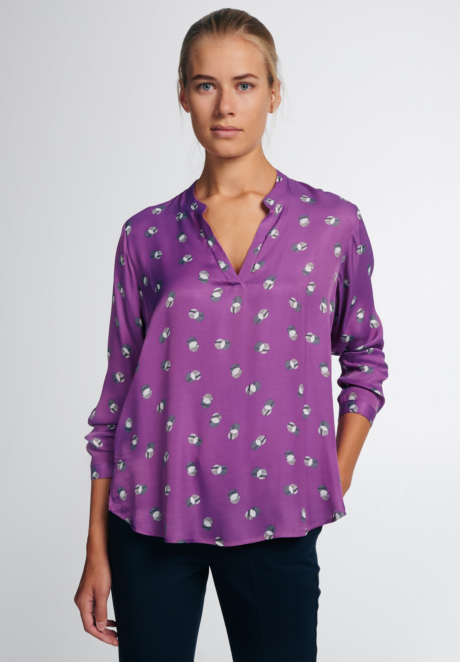 ETERNA CLASSIC FIT Blusen - Purple Orbit - 7302-92-D962 von Eterna