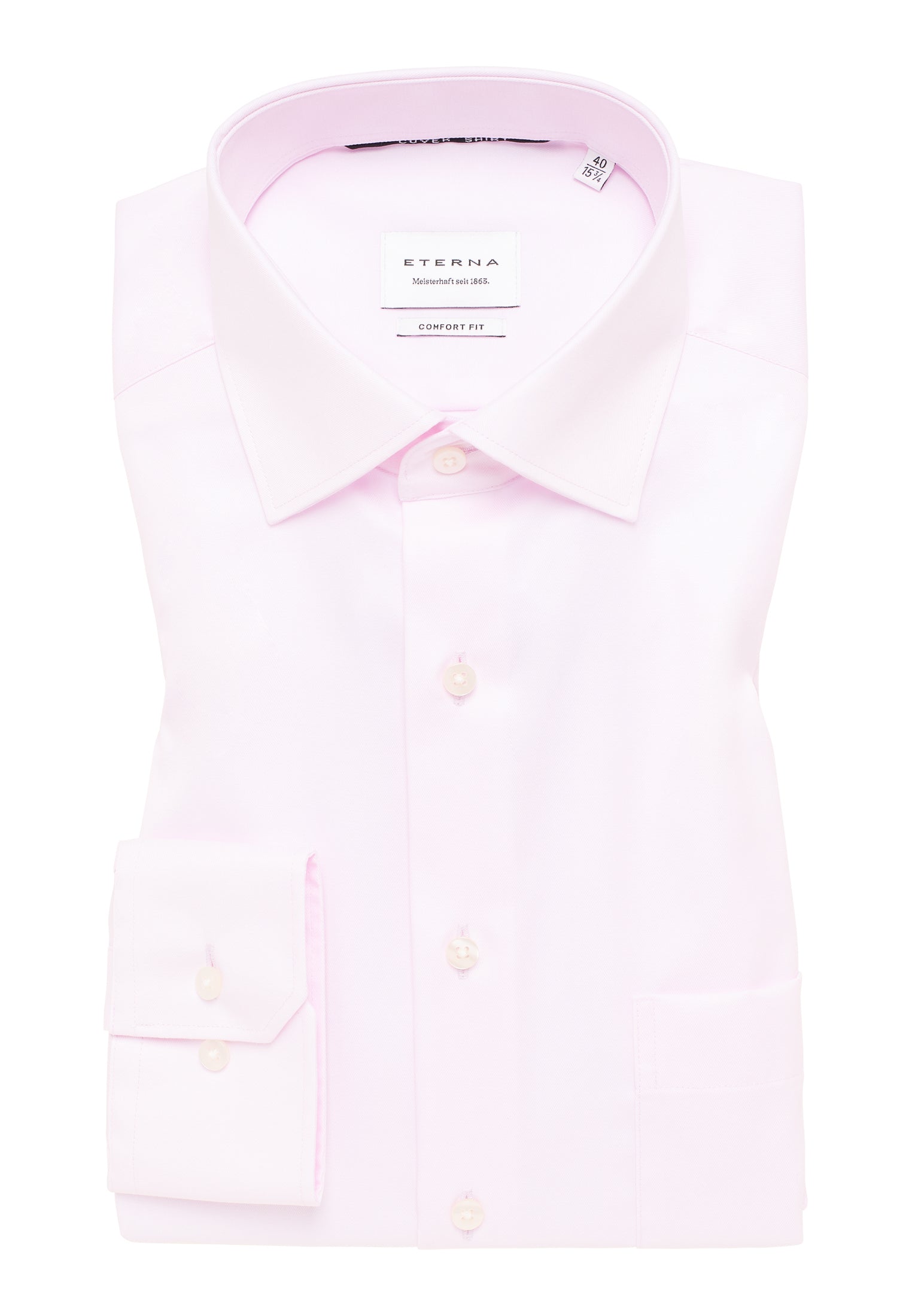 ETERNA Comfort Fit Cover Shirt Twill - Petal Mist Pink - 8817-50-E19K