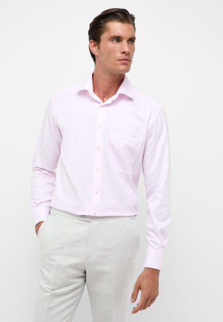 ETERNA Comfort Fit Cover Shirt Twill - Petal Mist Pink - 8817-50-E19K