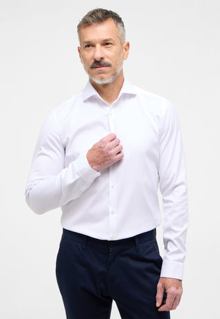 ETERNA SUPER SLIM COVER SHIRT Langarm Hemd - Arctic Ivory Twill - 8817-00-Z182
