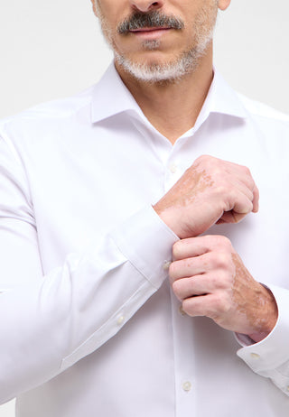 ETERNA SUPER SLIM COVER SHIRT Langarm Hemd - Arctic Ivory Twill - 8817-00-Z182