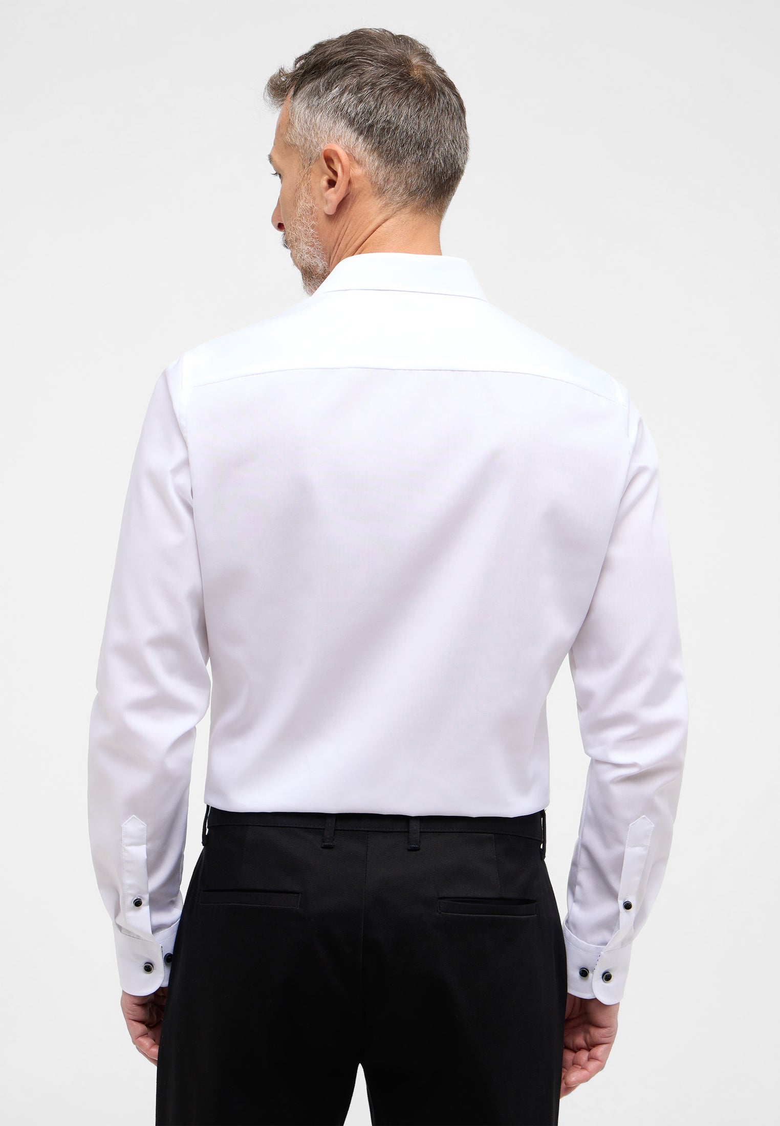 ETERNA SLIM FIT Langarm Hemd - Ivory Horizon White - 1308-00-F142 von Eterna