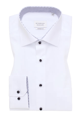 ETERNA Comfort Fit Langarm Hemd - Bright Harbor White - 1308-00-E15K