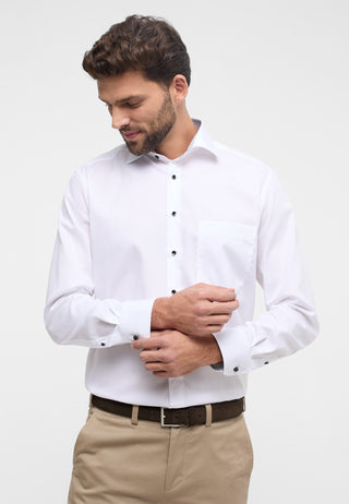 ETERNA Comfort Fit Langarm Hemd - Bright Harbor White - 1308-00-E15K