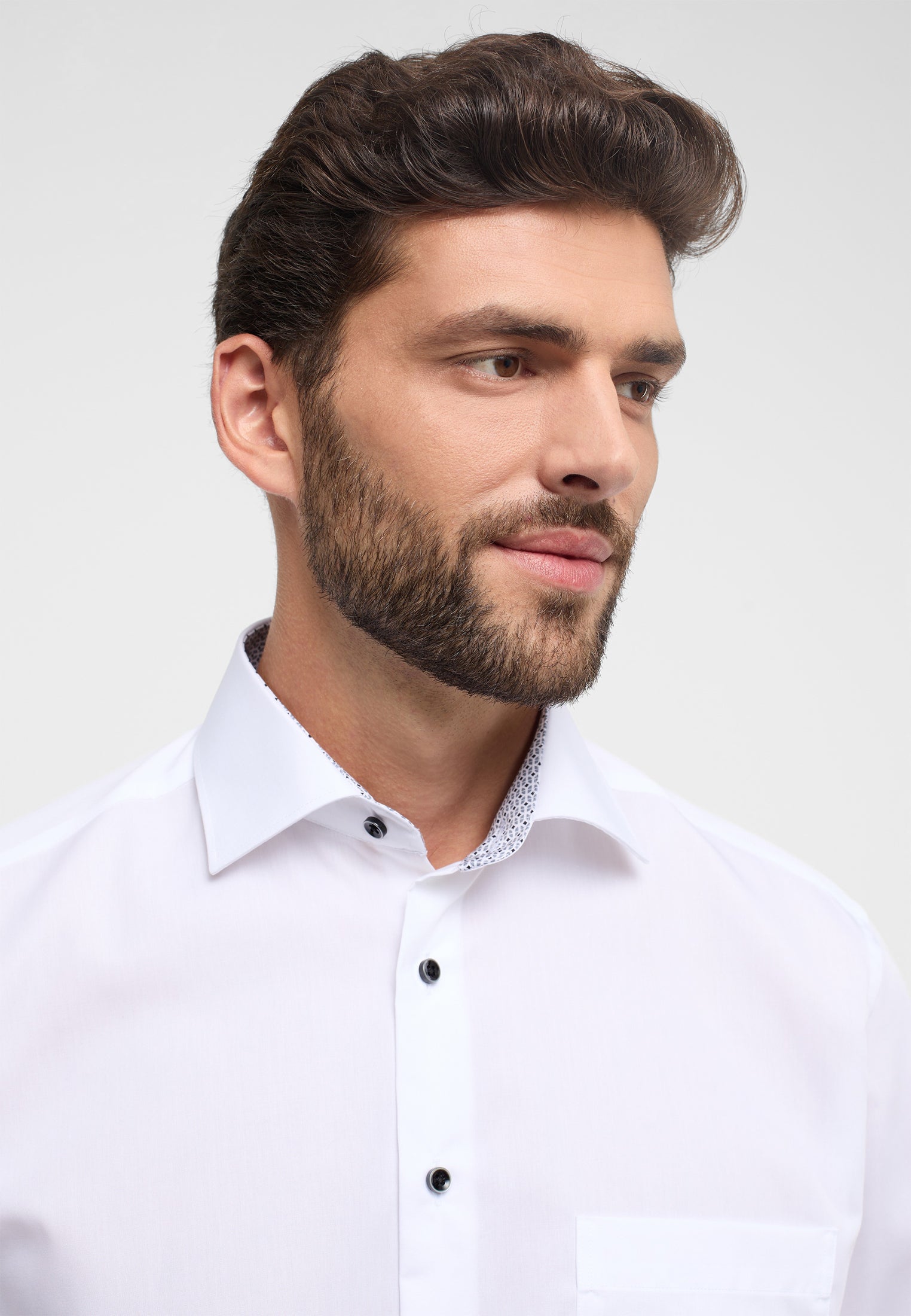 ETERNA Comfort Fit Langarm Hemd - Bright Harbor White - 1308-00-E15K von Eterna