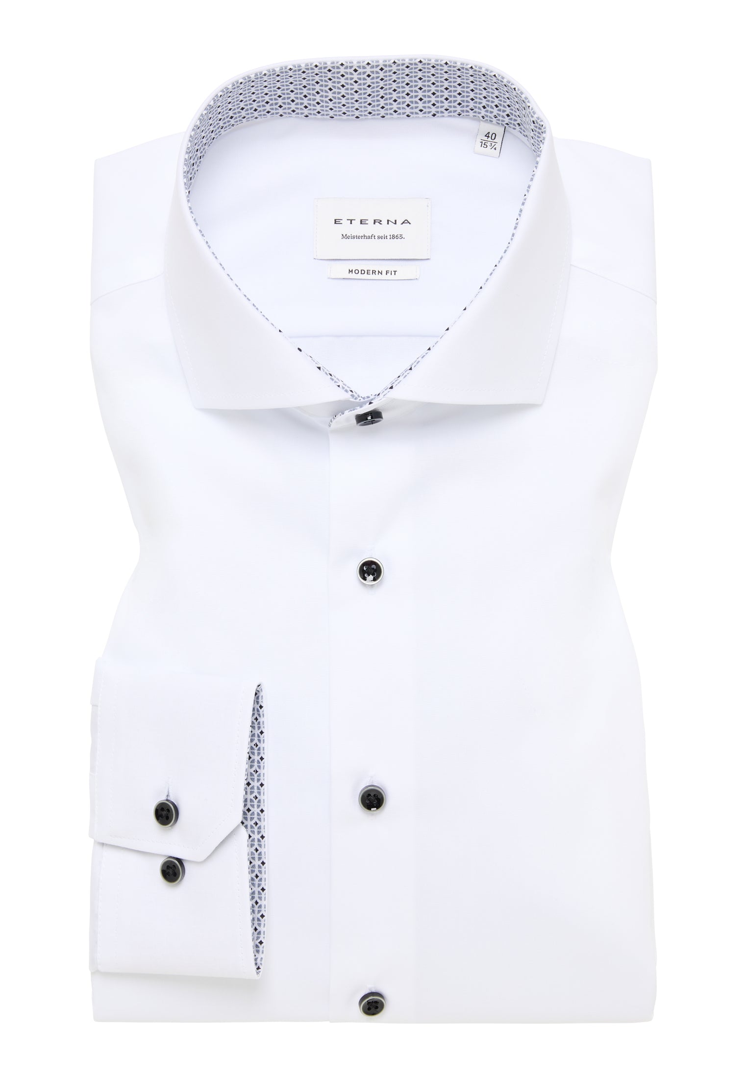 ETERNA MODERN FIT Langarm Hemd - Bright Linen White - 1308-00-X15V
