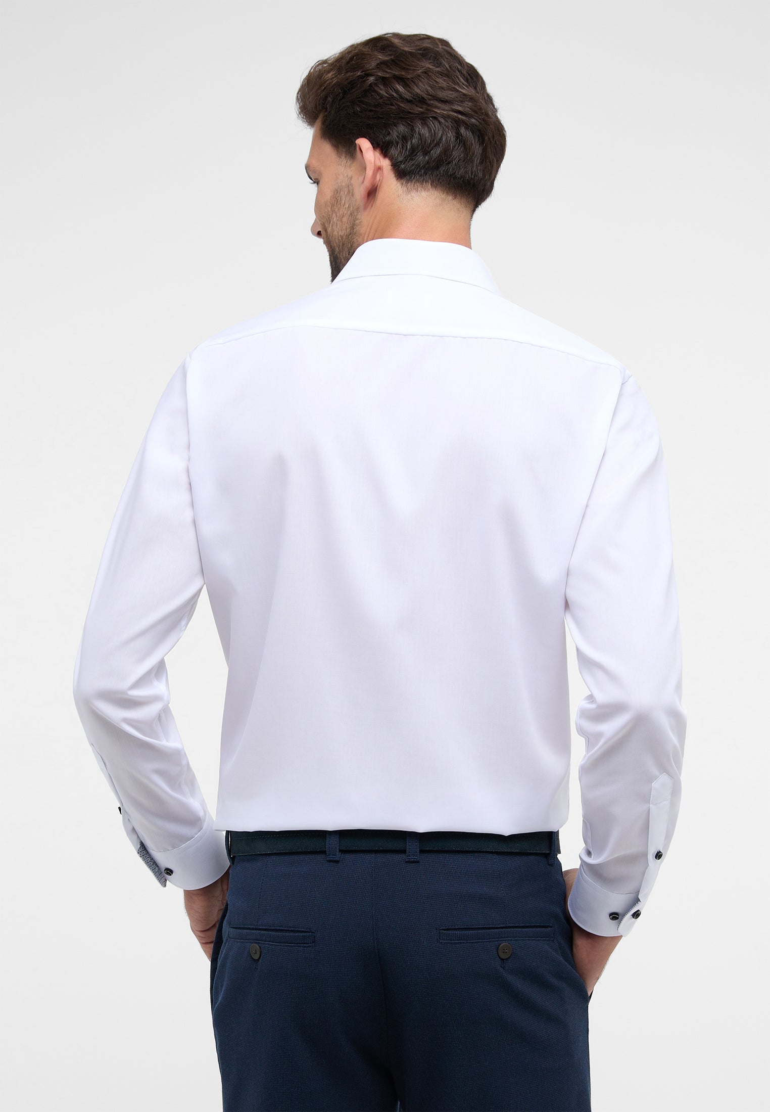 ETERNA MODERN FIT Langarm Hemd - Bright Linen White - 1308-00-X15V von Eterna
