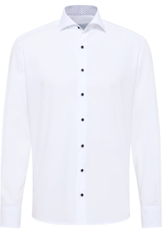 ETERNA MODERN FIT Langarm Hemd - Bright Linen White - 1308-00-X15V