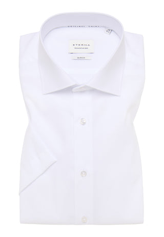 ETERNA SLIM FIT Langarm Hemd - Bright Pearl White - 1100-00-G170