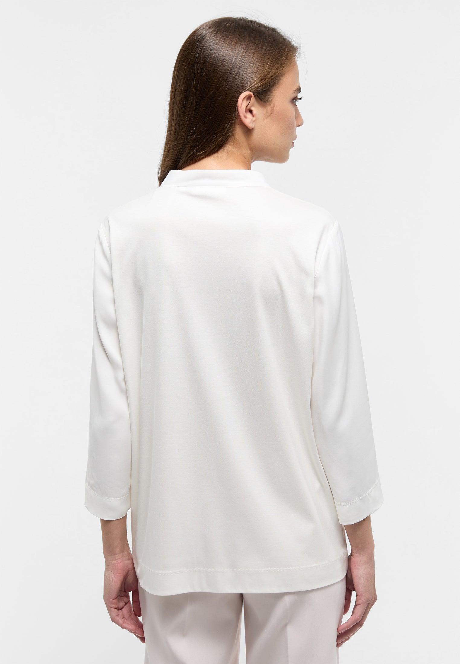 ETERNA LOOSE FIT 3/4-Arm Bluse - Ivory Mist White - 5270-01-R307 von Eterna