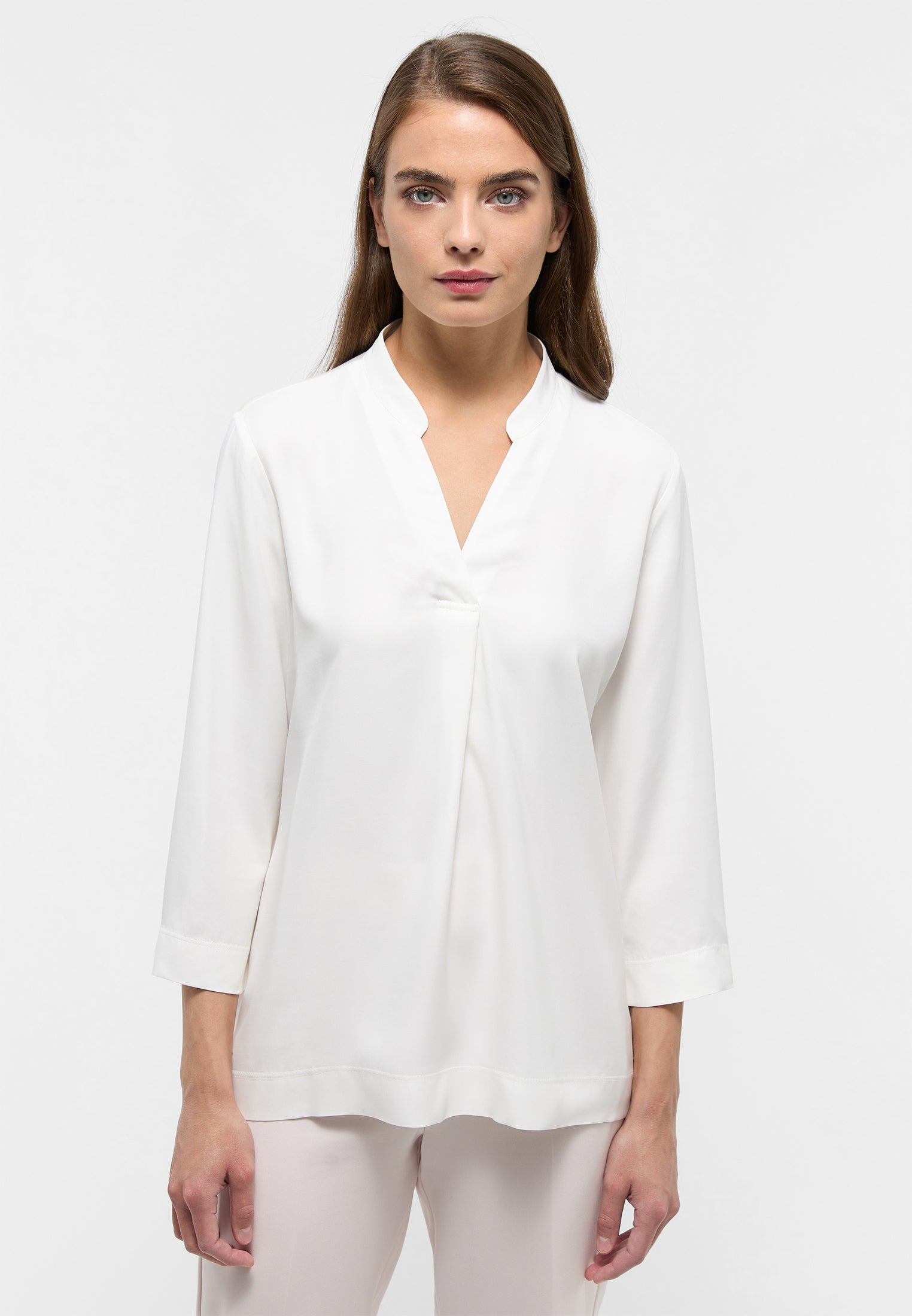 ETERNA LOOSE FIT 3/4-Arm Bluse - Ivory Mist White - 5270-01-R307