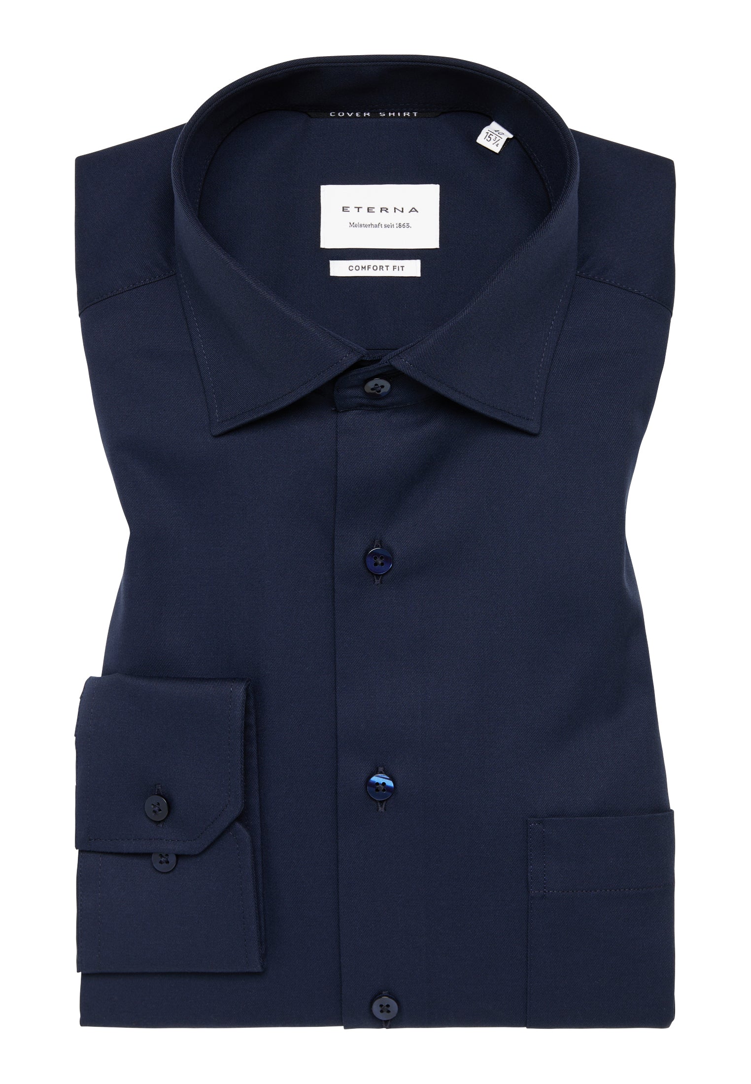ETERNA COMFORT FIT COVER SHIRT - Midnight Twill Navy - 8817-19-E19K