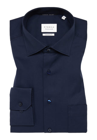 ETERNA COMFORT FIT COVER SHIRT - Midnight Twill Navy - 8817-19-E19K