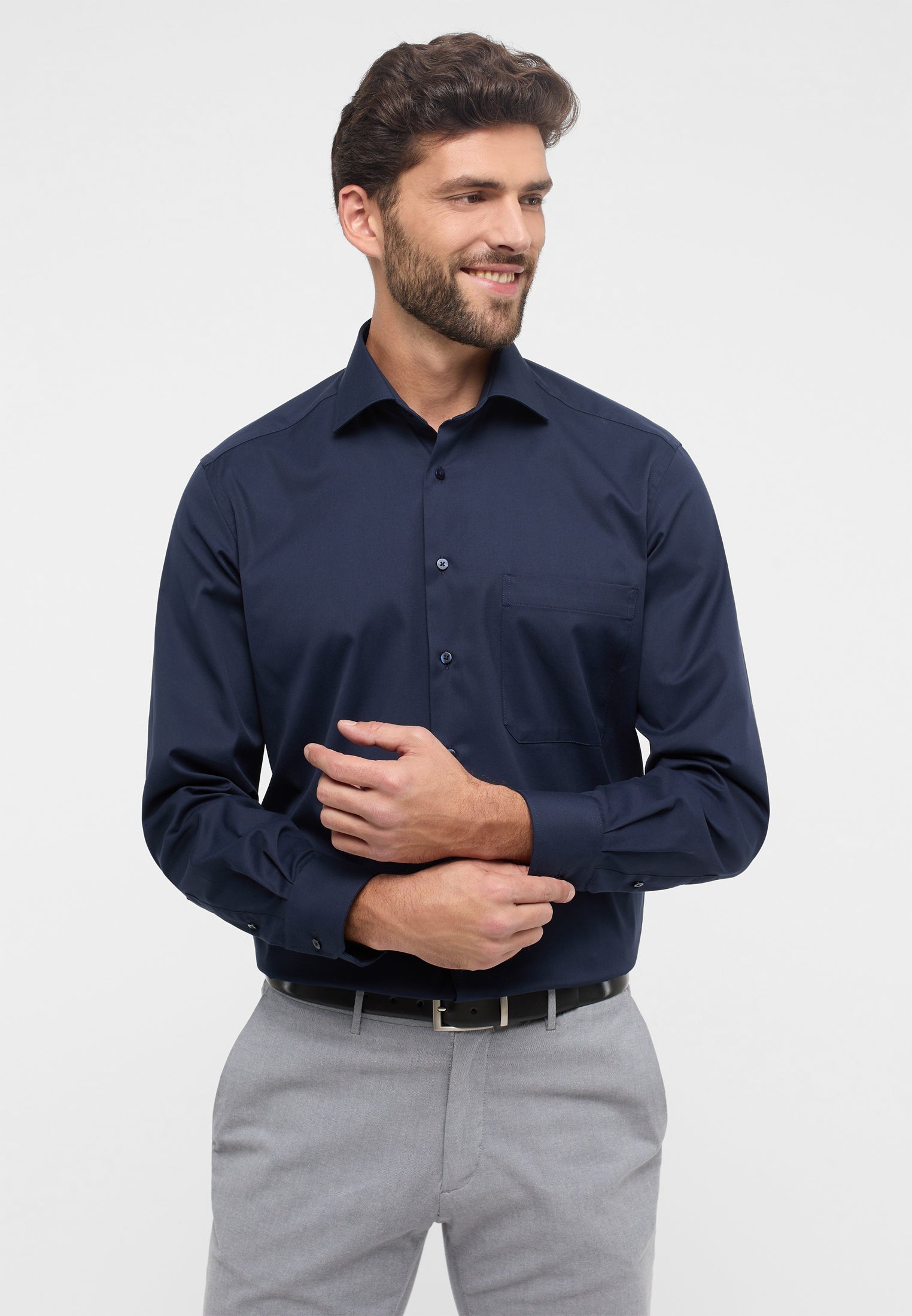 ETERNA COMFORT FIT COVER SHIRT - Midnight Twill Navy - 8817-19-E19K von Eterna