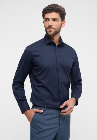 ETERNA MODERN FIT COVER SHIRT - Deep Atlantic Navy - 8817-19-X18K