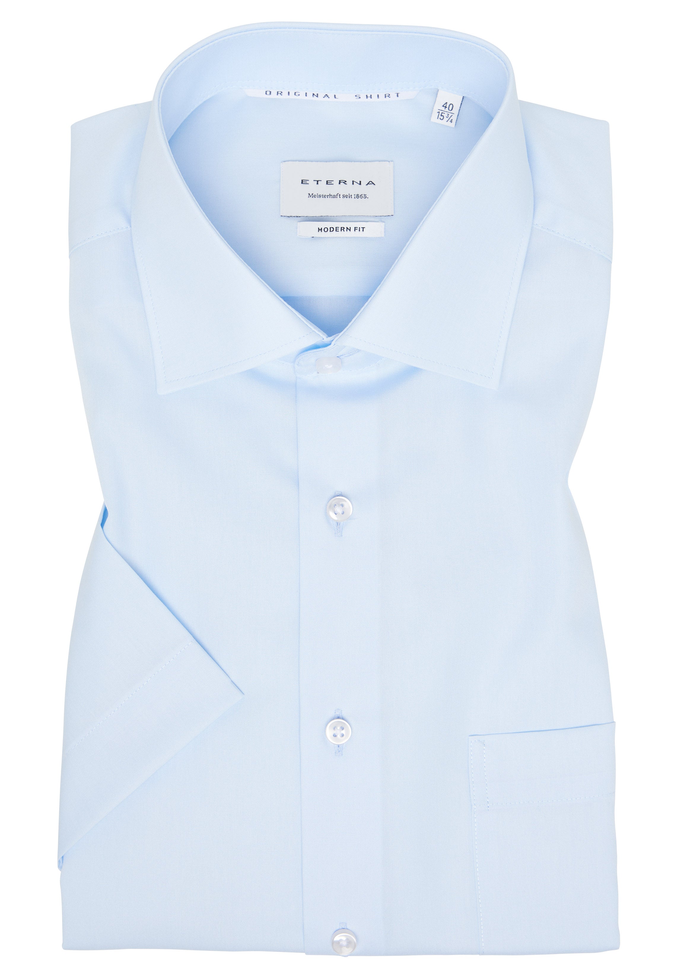 ETERNA MODERN FIT Kurzarm Hemd - Sky Mist Blue - 1100-10-C19K