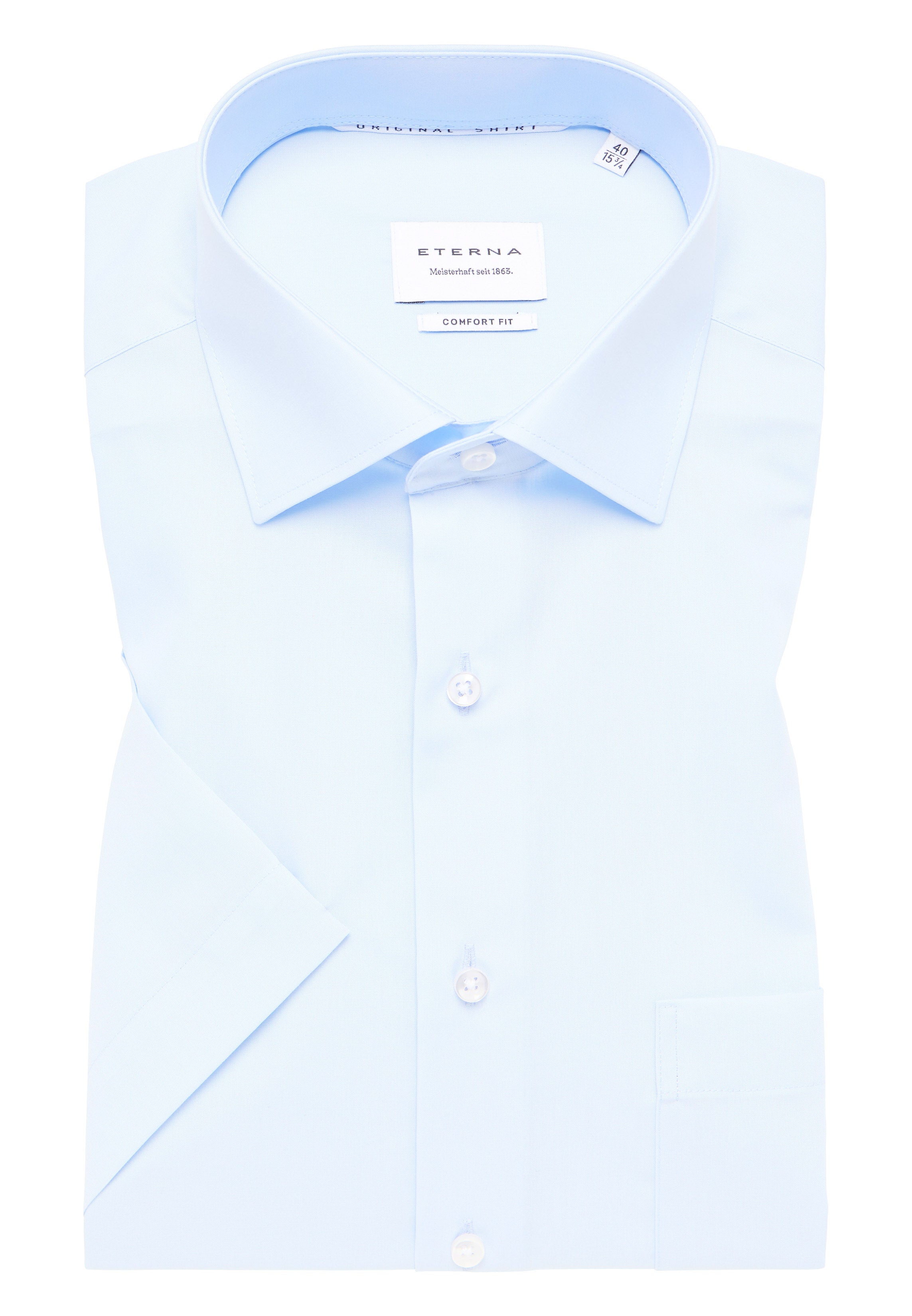 ETERNA COMFORT FIT Kurzarm Hemd - Sky Harbor Blue - 1100-10-K19K