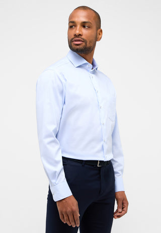 ETERNA MODERN FIT Performance Shirt Langarm Hemd - Sky Dots Light Blue - 4060-10-X14V