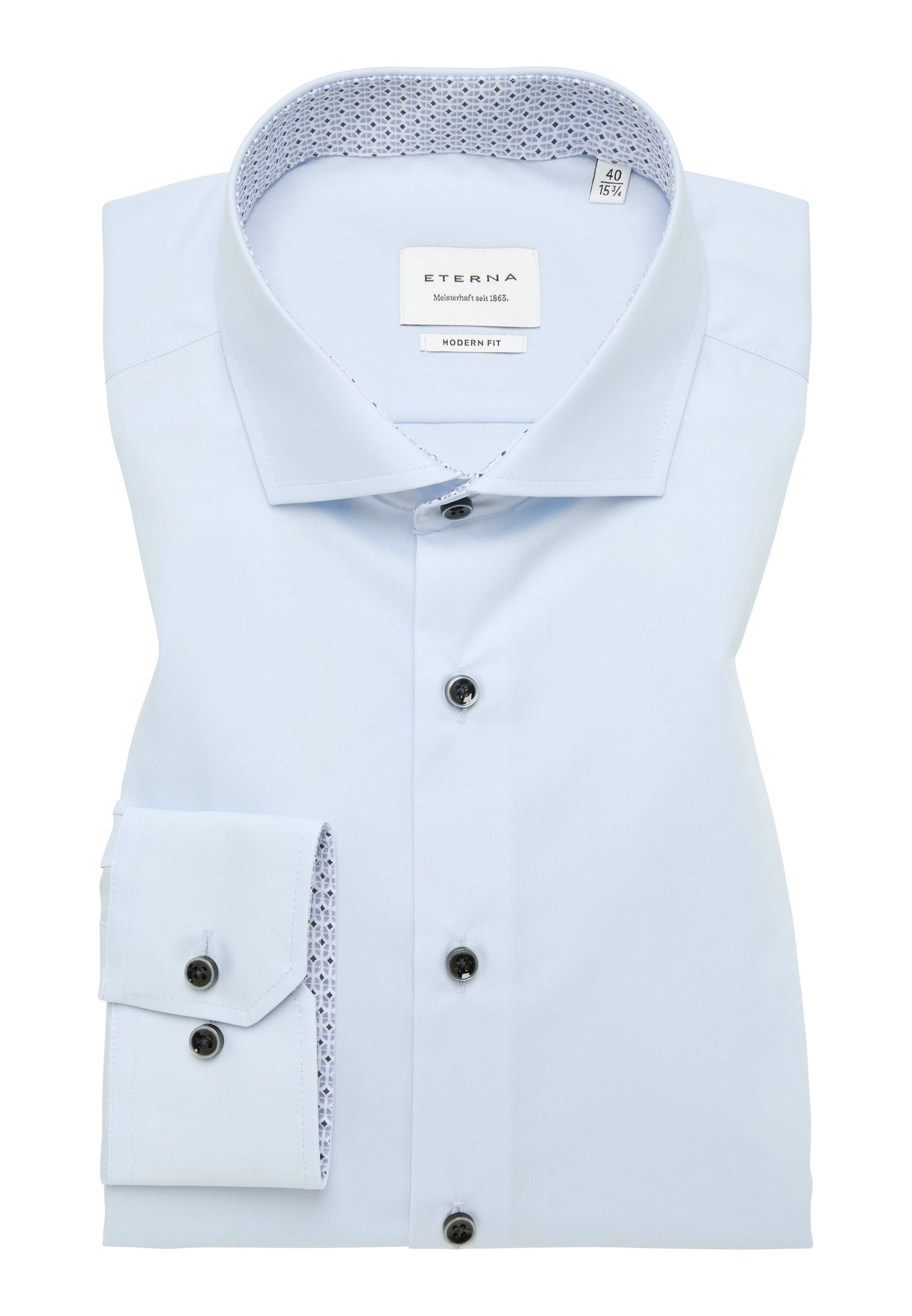 ETERNA MODERN FIT Langarm Hemd - Sky Mist Poplin - 1307-11-X15V