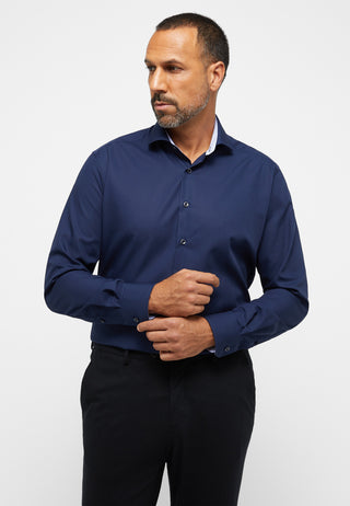 ETERNA MODERN FIT Langarm Hemd - Midnight Harbor Blue - 1307-19-X15V